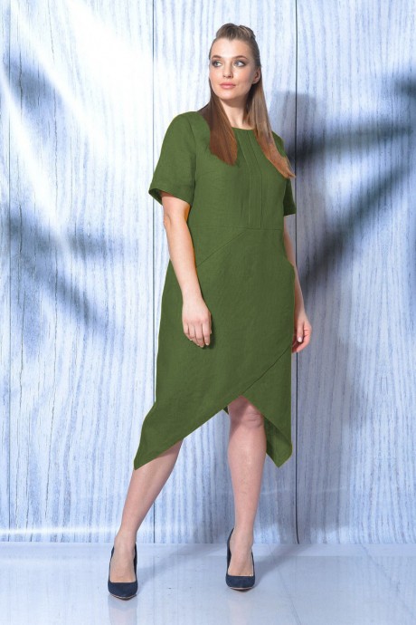 Платье MALI 419-007 зелёный размер 48-58 #1