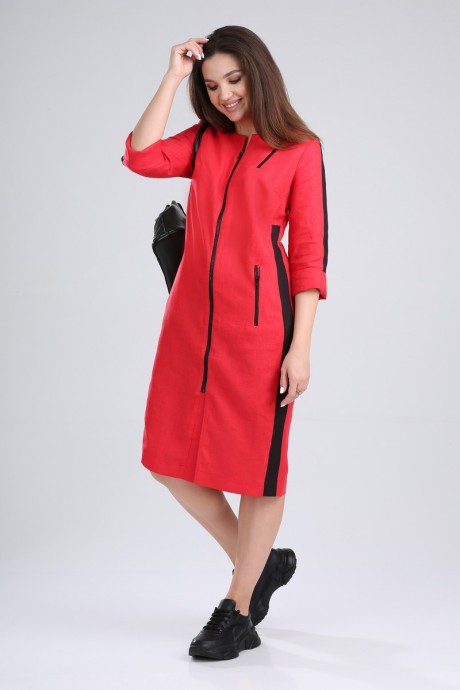Платье MALI 419-008 красный размер 44-60 #3