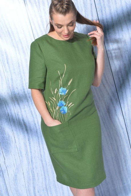 Платье MALI 419-014 зелёный размер 50-60 #2