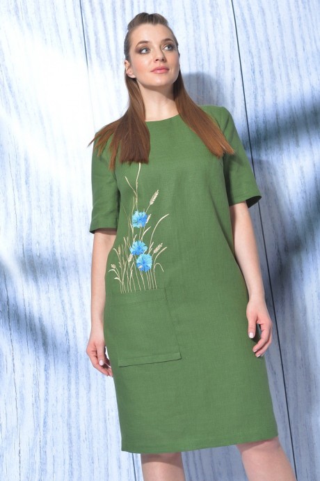 Платье MALI 419-014 зелёный размер 50-60 #6