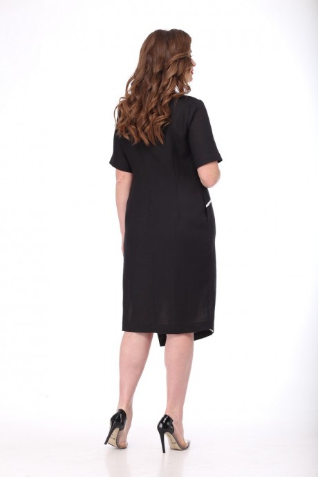 Платье MALI 419-025 чёрно-белый размер 50-60 #6