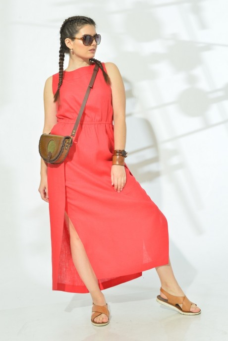 Платье MALI 419-027 красный размер 44-56 #1
