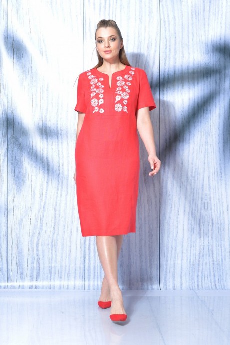 Платье MALI 419-019 красный размер 48-58 #1
