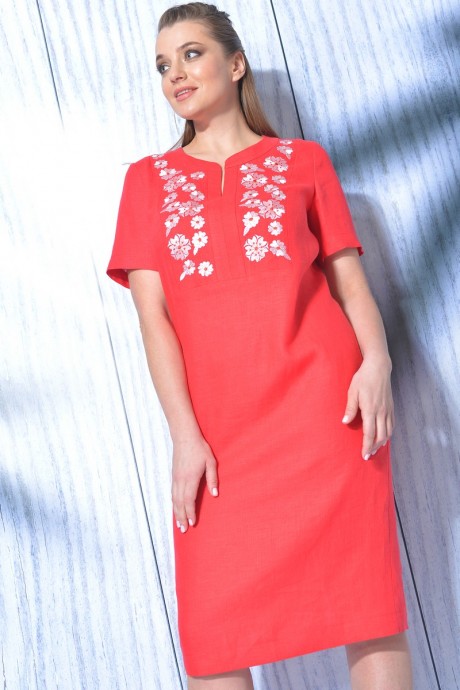 Платье MALI 419-019 красный размер 48-58 #5