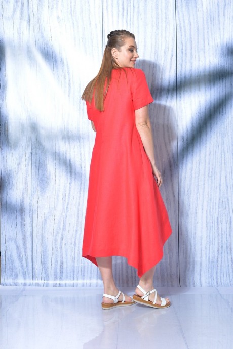 Платье MALI 419-017 красный размер 48-58 #6