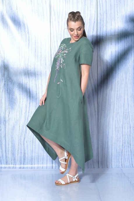 Платье MALI 419-017 малахит размер 48-58 #5