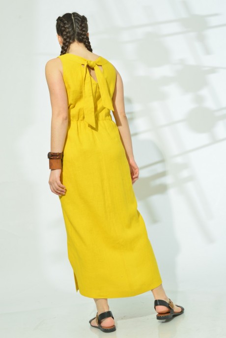 Платье MALI 419-027 жёлтый размер 44-54 #5