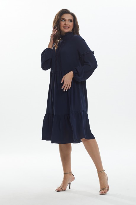 Платье MALI 420-088 синий размер 46-56 #3