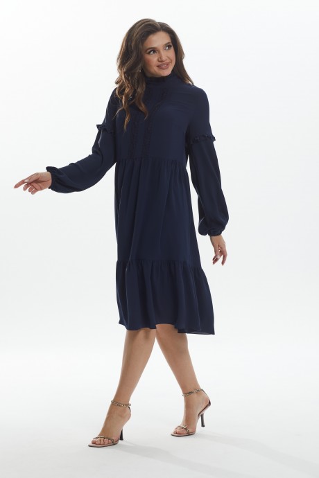 Платье MALI 420-088 синий размер 46-56 #4