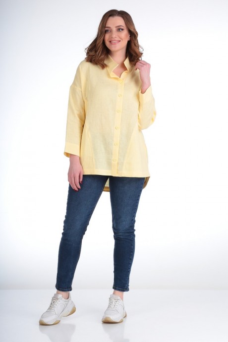 Блузка MALI 620-060 бледно-жёлтый размер 46-56 #5