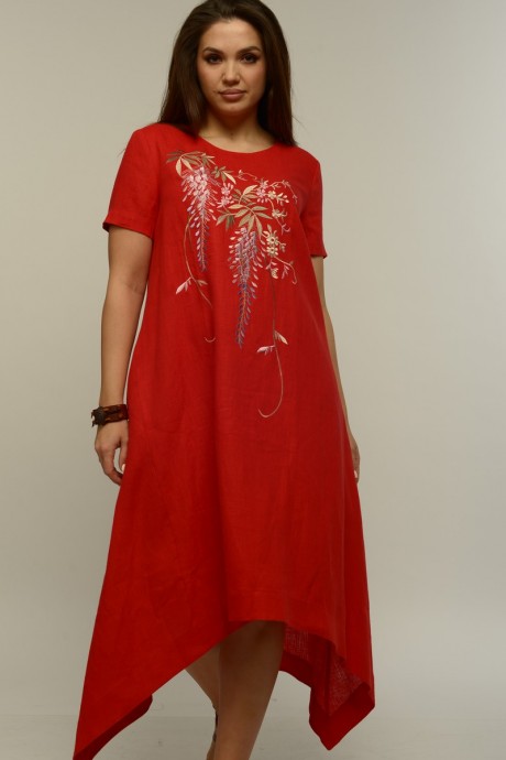 Платье MALI 419-017 красный размер 48-58 #4