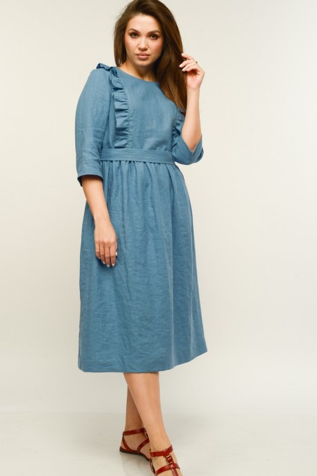 Платье MALI 421-041 голубой размер 46-50 #2