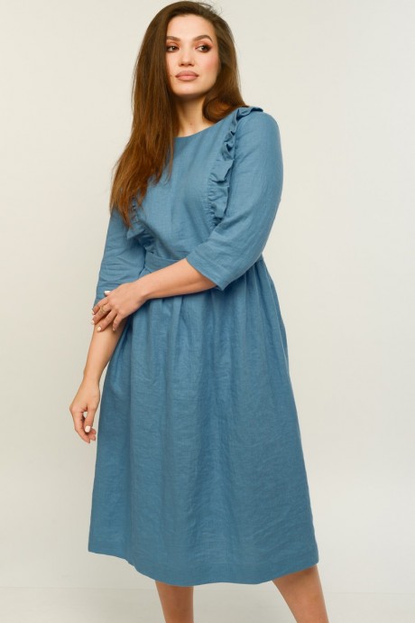 Платье MALI 421-041 голубой размер 46-50 #4