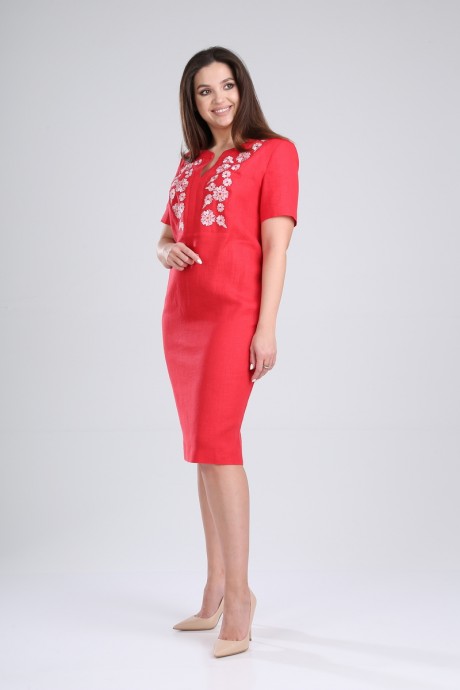 Платье MALI 419-019 красный размер 48-58 #2