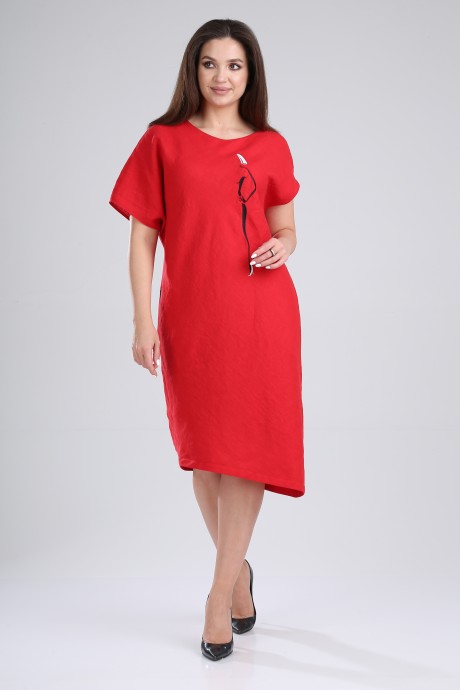 Платье MALI 421-048 красный размер 48-58 #5