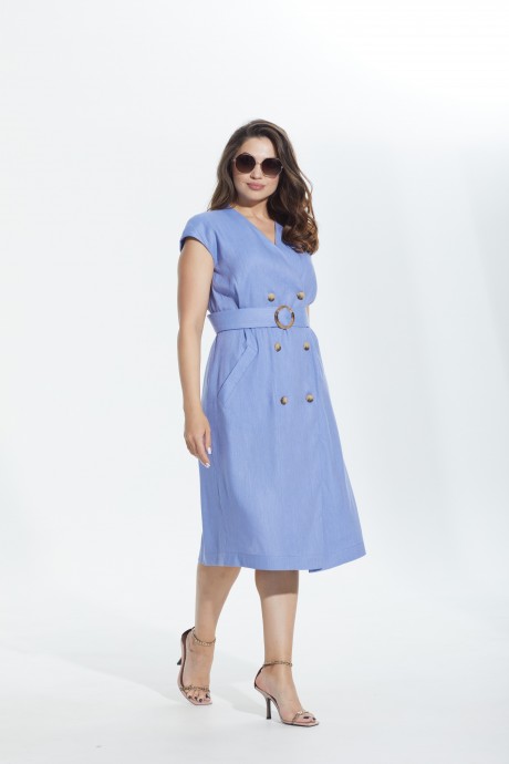 Платье MALI 422-062 голубой размер 46-56 #3