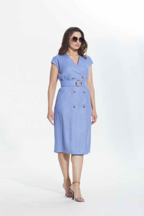 Платье MALI 422-062 голубой размер 46-56 #4