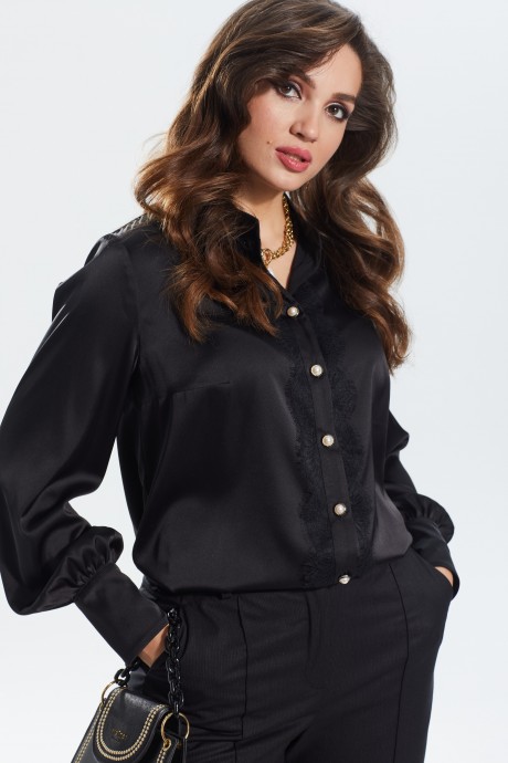 Блузка MALI 622-091 черный размер 48-58 #1