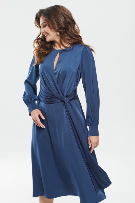 Платье MALI 422-084 синий размер 46-54 #5