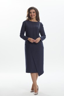 Платье MALI 422-082 синий в полоску #1