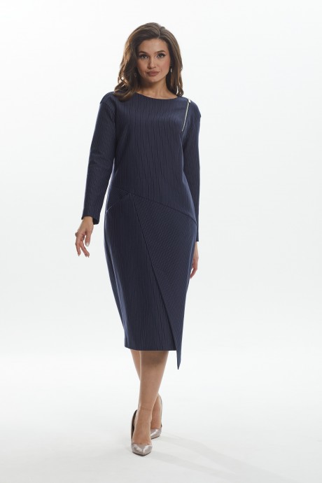 Платье MALI 422-082 синий в полоску размер 48-58 #2