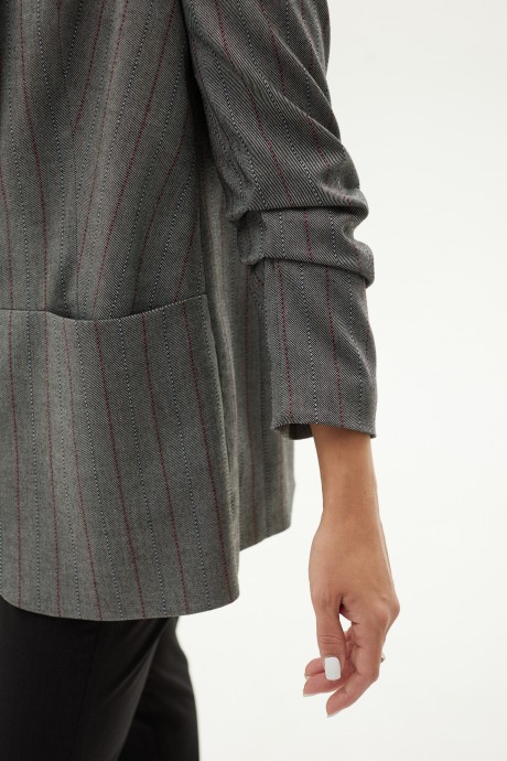 Жакет (пиджак) MALI 121-071 серый, полоска размер 48-58 #3