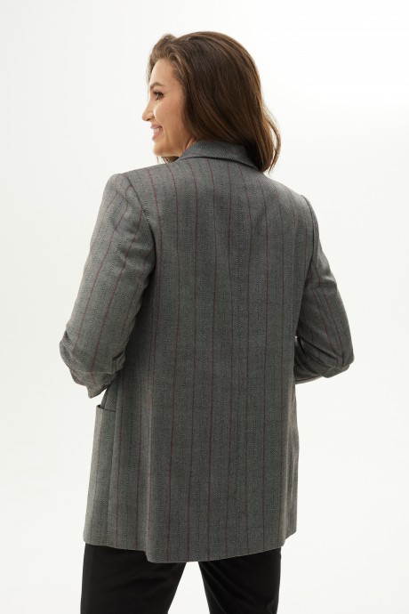Жакет (пиджак) MALI 121-071 серый, полоска размер 48-58 #7