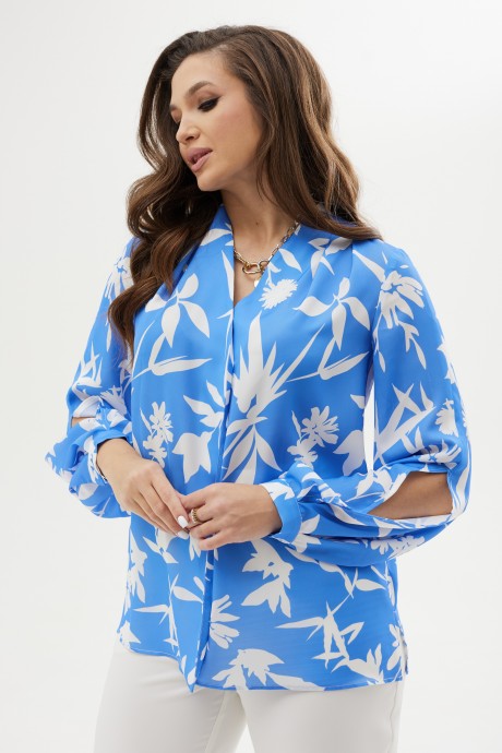 Блузка MALI 623-042 голубой размер 46-56 #1