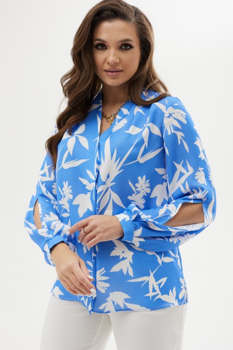 Блузка MALI 623-042 голубой размер 46-56 #2