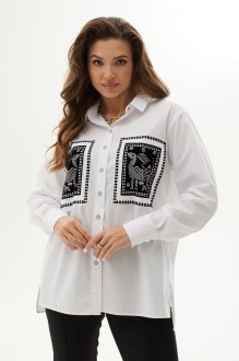 Блузка MALI 623-049 белый, чёрный #1