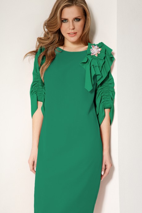 Вечернее платье Lokka 546 зелёное яблоко размер 48-54 #2