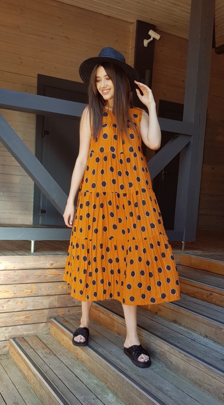 Платье Lokka 614 морковный карри размер 44-50 #1