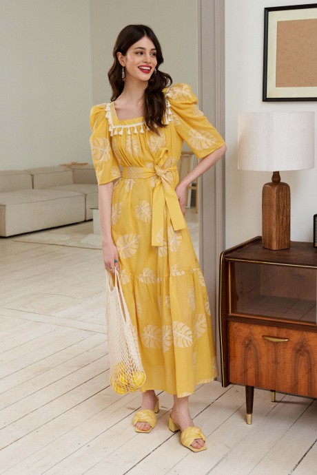 Платье Lokka 1153 желтый размер 42-46 #3