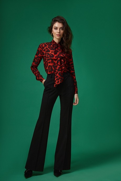 Блузка, туника, рубашка LIBERTY 2809 красно-чёрный размер 42-48 #2
