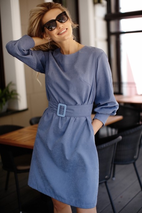 Платье LIBERTY 4161 серо-голубой размер 42-48 #1