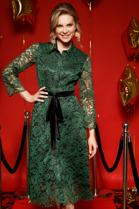 Вечернее платье LIBERTY 6171 зелёный размер 42-50 #2