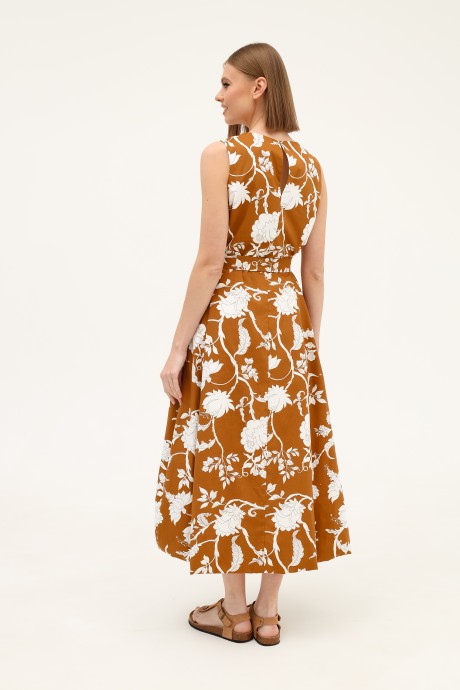 Платье PUR PUR 11-293/1 коричнево-белый размер 42-46 #4