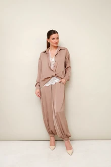 Брючный костюм PUR PUR 11-463 тройка /1 какао