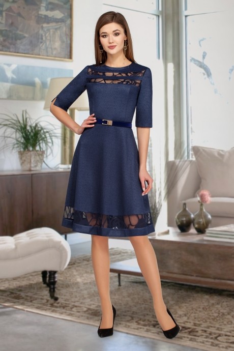 Вечернее платье Beautiful&Free 1817 синий размер 44-48 #1