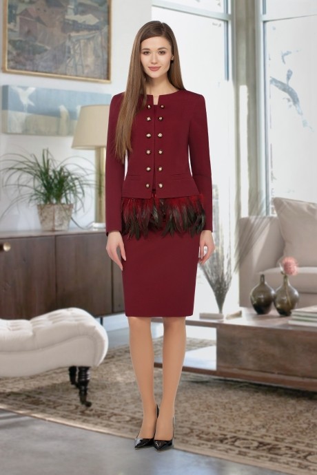 Beautiful&Free 1936 марсала без перьев #1