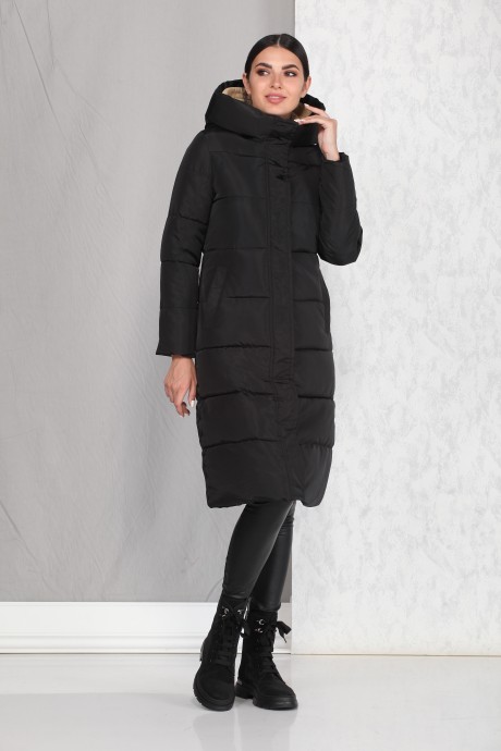 Пальто Beautiful&Free 4000 чёрный размер 42-50 #2