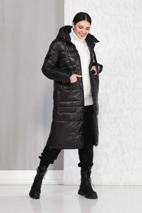 Пальто Beautiful&Free 4013 чёрный размер 44-52 #5