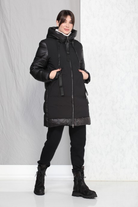 Пальто Beautiful&Free 4001 чёрный размер 48-58 #4