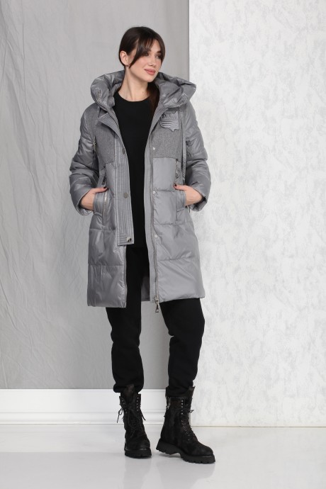 Пальто Beautiful&Free 4016 серый размер 44-52 #7