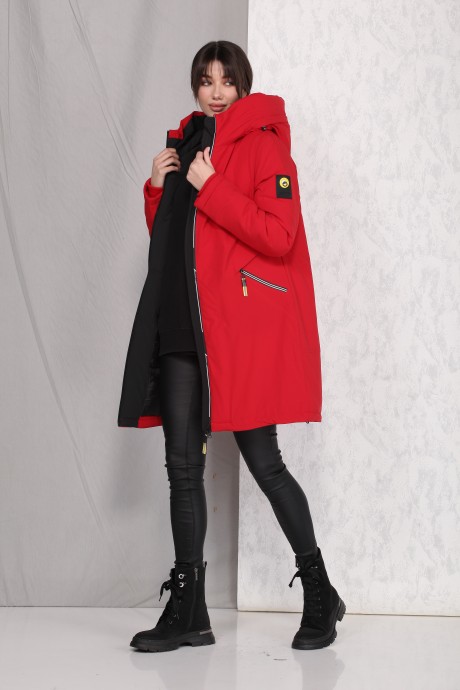 Пальто Beautiful&Free 4023 красный размер 42-50 #1