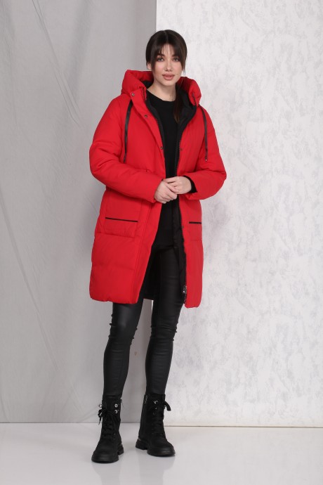 Пальто Beautiful&Free 4027 красный размер 48-58 #2