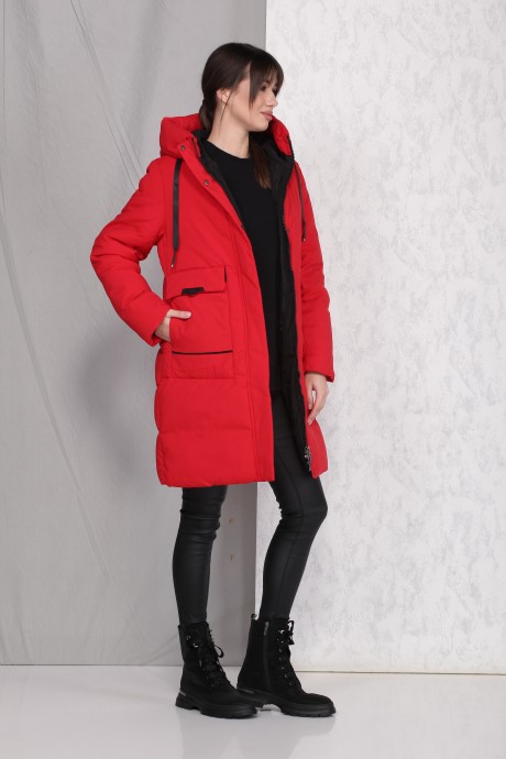 Пальто Beautiful&Free 4027 красный размер 48-58 #3