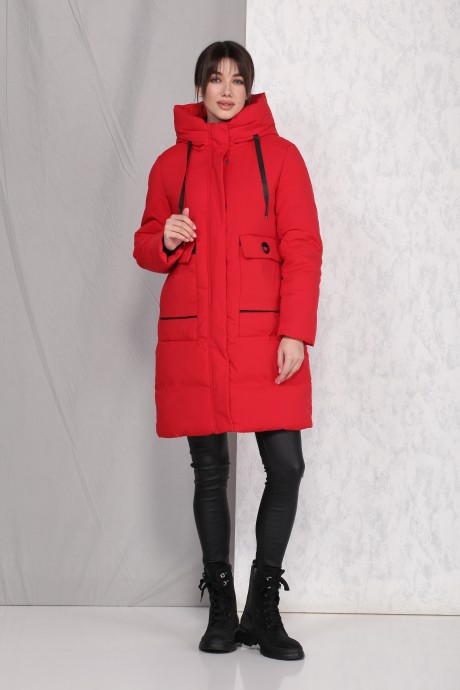 Пальто Beautiful&Free 4027 красный размер 48-58 #5