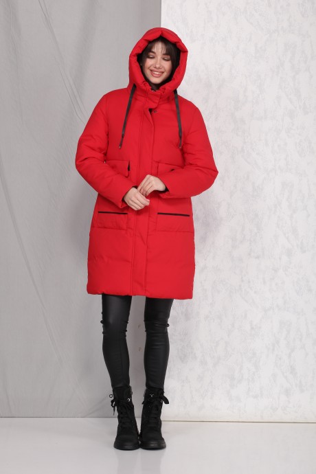 Пальто Beautiful&Free 4027 красный размер 48-58 #6