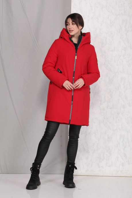 Пальто Beautiful&Free 4023 красный размер 42-50 #2